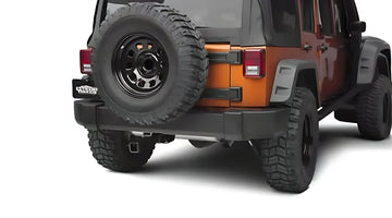 Jeep with extended trailer hitch