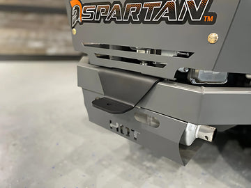 receiver hitch plate on Spartan RZ Series mower