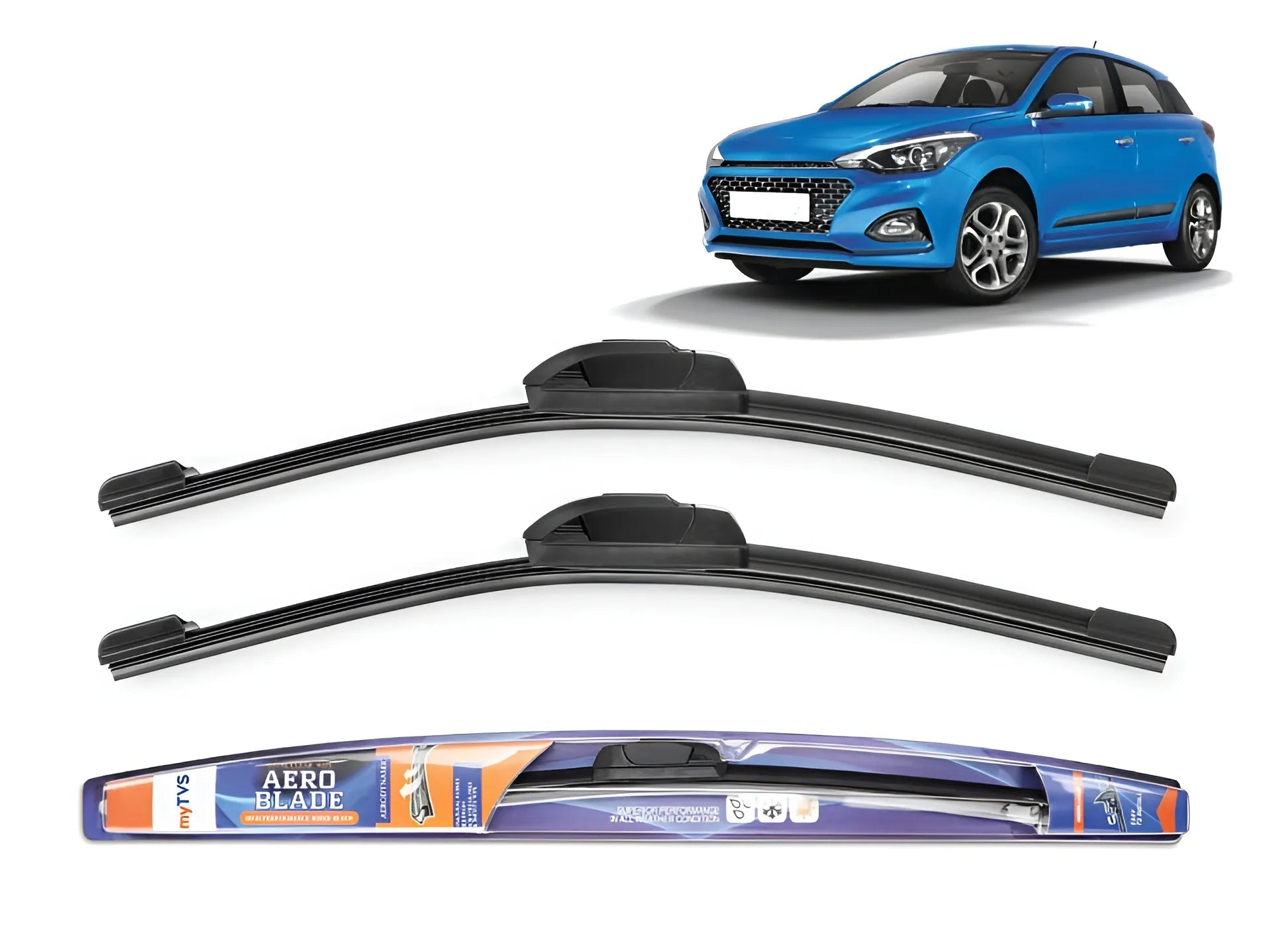 thumbnail image 2 of Recambo Classic Windscreen Wiper Blades For Hyundai I20 Type PB 2008-2014 – 40cm/60cm Hook Fitment (2 Pack) 2 of 4