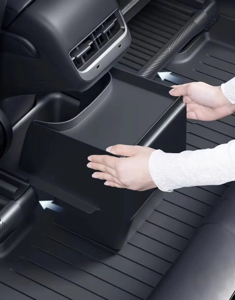 Under Seat Organiser Compartment Bin for Tesla Model Y Detail