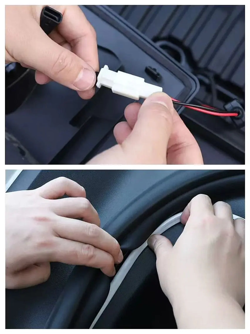 Tesla Model 3/Y Front Trunk Ambient Lights Detail