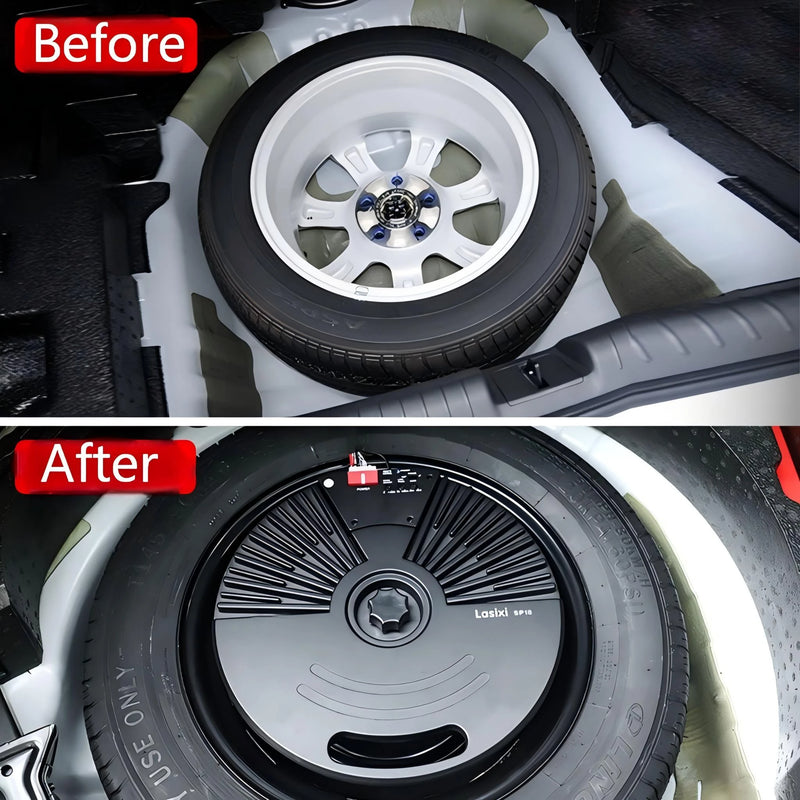 500W Stealth Bass: The "Invisible" Spare Tire Active Subwoofer – 100% Trunk Space Retained Detail