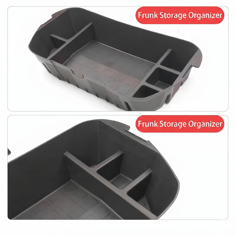 3-Piece TPE Trunk and Frunk Storage Organizer for Tesla Model Y (Right Hand Drive) | Upper & Lower Sub-Trunk Bins Detail