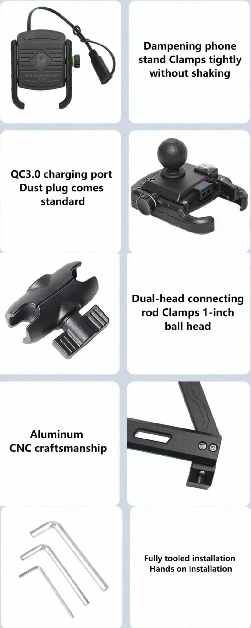 2020-2025 GWM Tank 300 Console Dashboard Mount GPS Device Phone Holder Detail