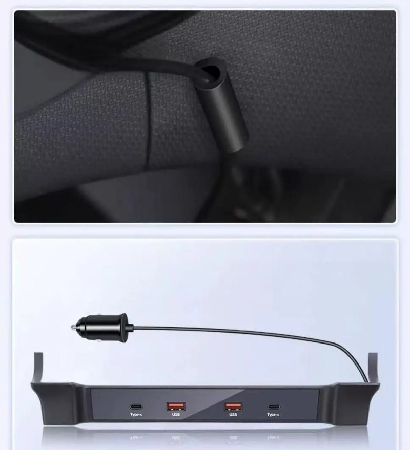 Multi-Port Fast Charging Central Console Charging Hub Detail