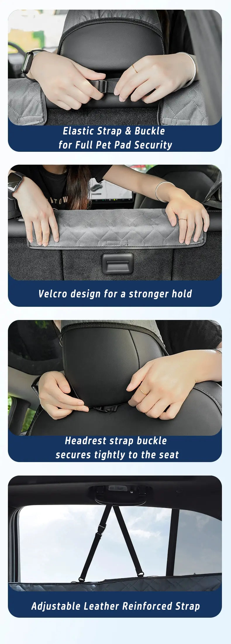 2018-2025 BYD Tang Funda de asiento de coche para mascotas con cobertura total 5D Detail