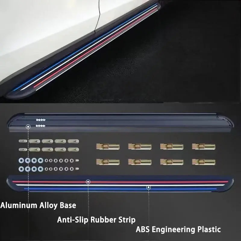One Pair 2020-2024 BYD Atto 3 Aluminum Side Steps Detail