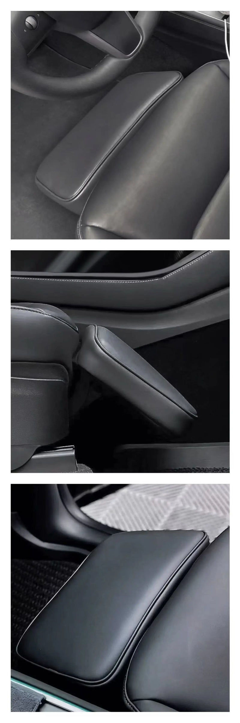Auto-Adjusting Leg Support Adjustable Footrest for Tesla Model 3/Y Detail