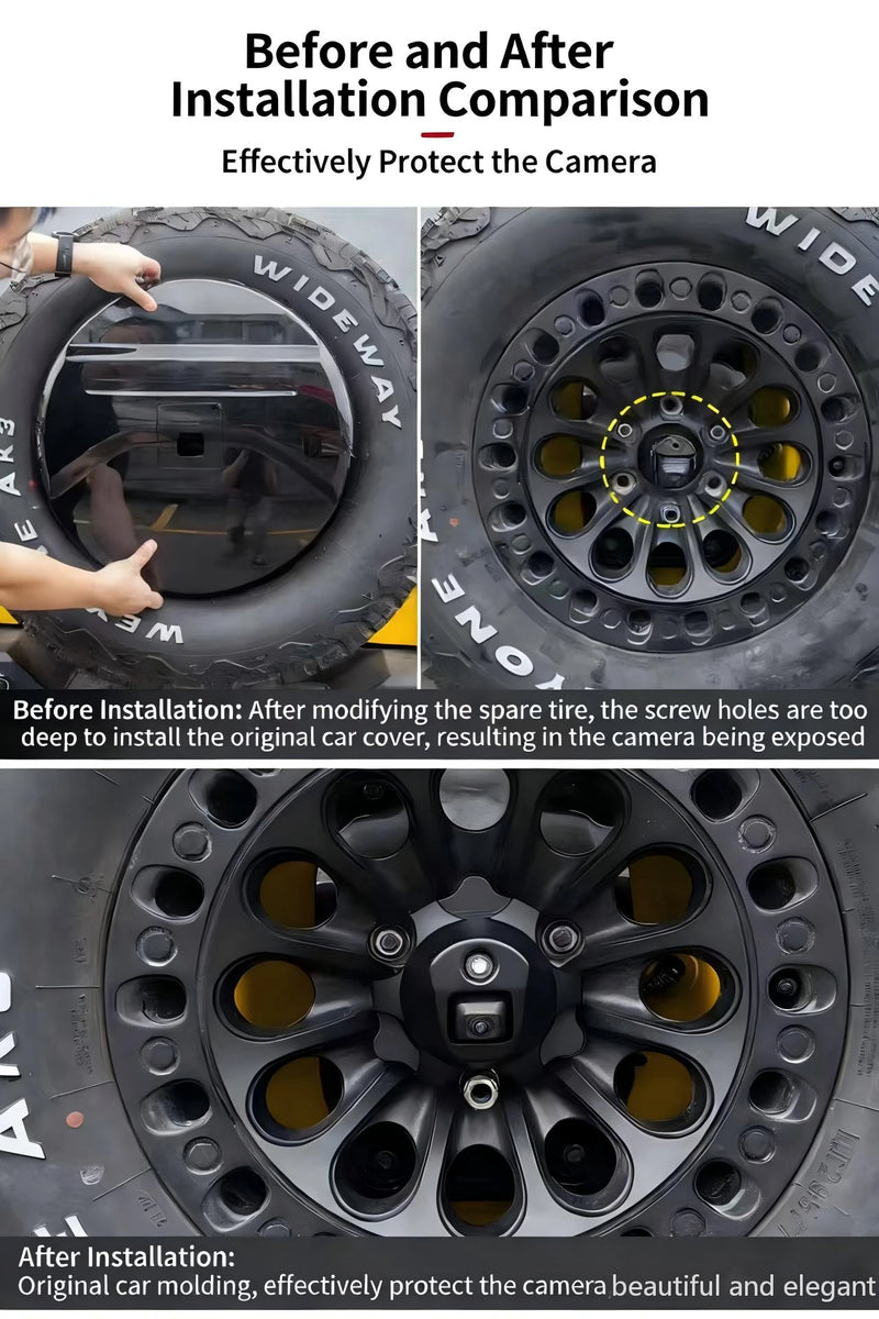 Spare Tire Camera Protection Cover for GWM Tank 300/500, Haval H9 & Raptor - Luminous Night Safety Detail