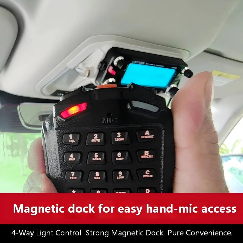 Gwm Tank Overhead Radio Mount with 4-Gang Switch Panel Magnetic Mic Dock Detail