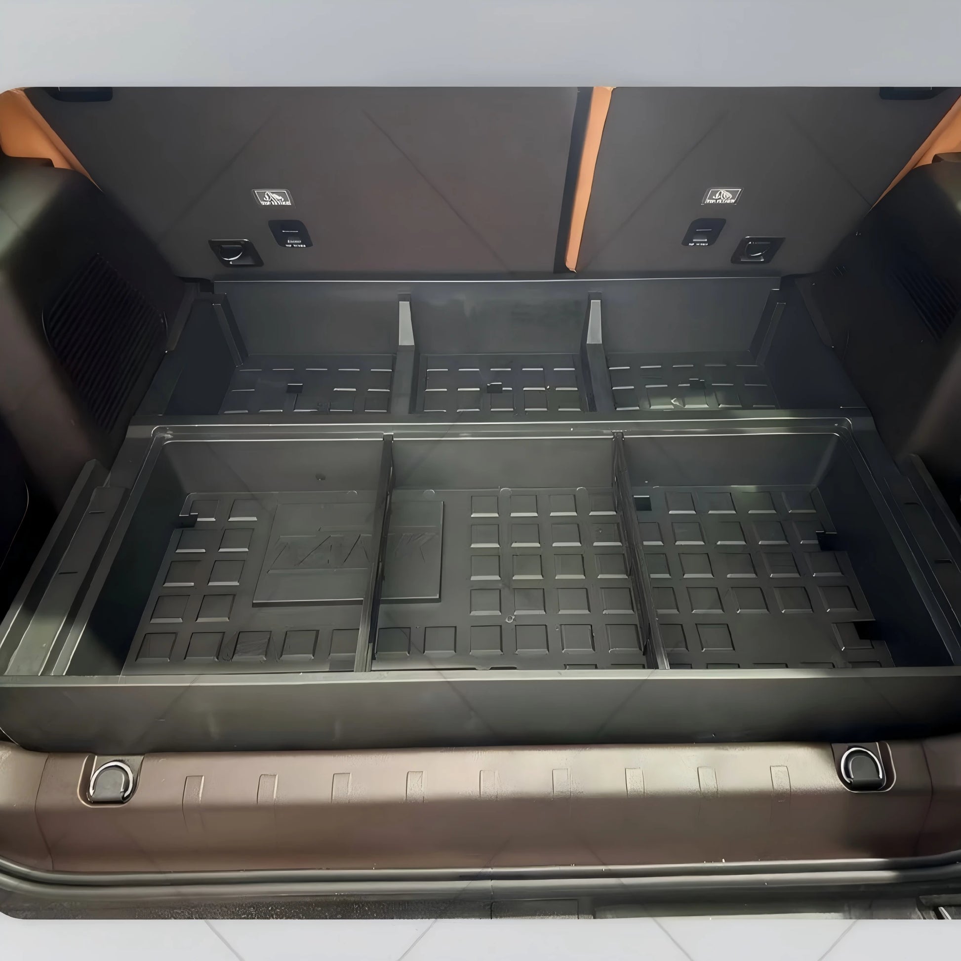 Flush Fit Trunk Side Organizer for GWM Tank 500 Hi4-Z (LHD) - Overland Storage back view - GWM - Tank 500 Hi4-Z