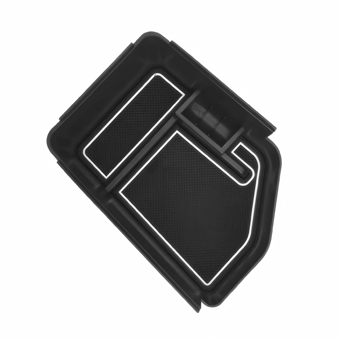 Dual-Layer Center Console Organizer for Kia EV6 - Armrest Storage Tray with Anti-Slip Liners for Kia - EV6