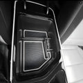 Dual-Layer Center Console Organizer for Kia EV6 - Armrest Storage Tray with Anti-Slip Liners installed view - Kia - EV6
