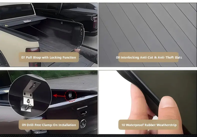 BYD Shark 6 Aluminium Roller Shutter | Electric & Manual Ute Tub Covers Detail