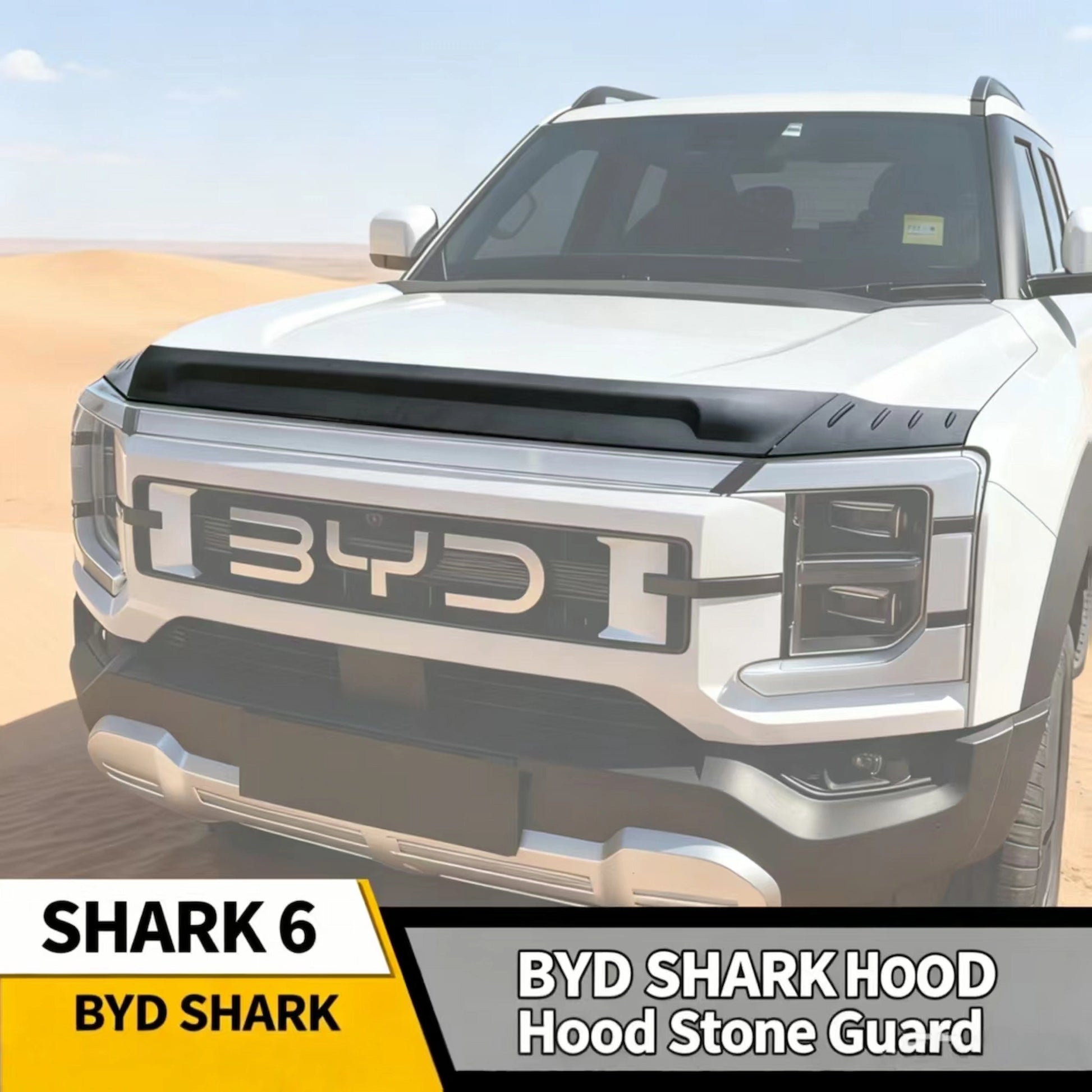 BYD Shark 6 Tailgate Trim & Spoiler, detail view