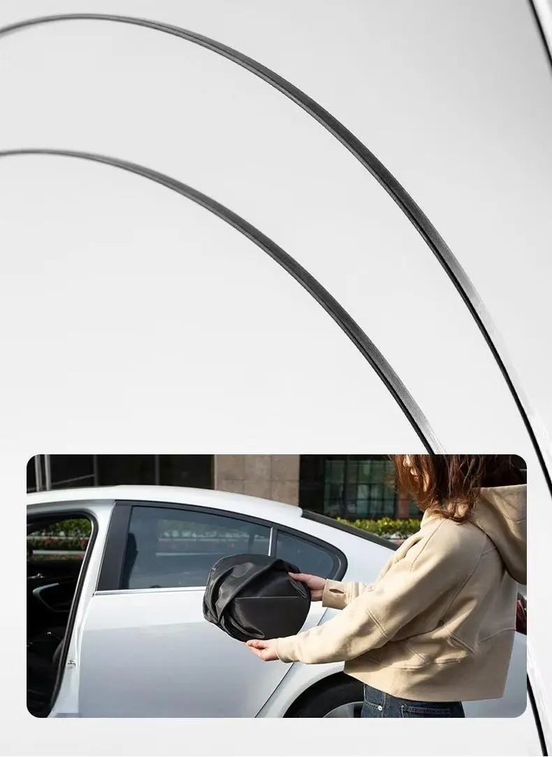 Front Windshield Sun Shade – Solid Color & Cartoon Design Options Detail