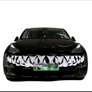 65 - Inch Shark Teeth Decoration Sticker for Tesla Model 3/Y (Tesla decoration stickers) model Y white