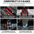 Car seat gap filler compatibility guide for console height, gap width and handbrake position