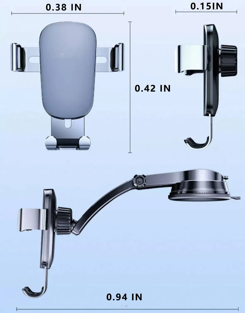 Universal Ultra-Strong Vacuum Suction Phone Mount - Dashboard & Windshield Friendly Detail
