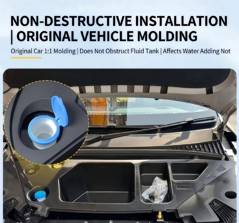 All-in-One Frunk Storage Box for BYD Atto 3 RHD Waterproof Under-Bonnet Engine Bay Organizer Tray Detail