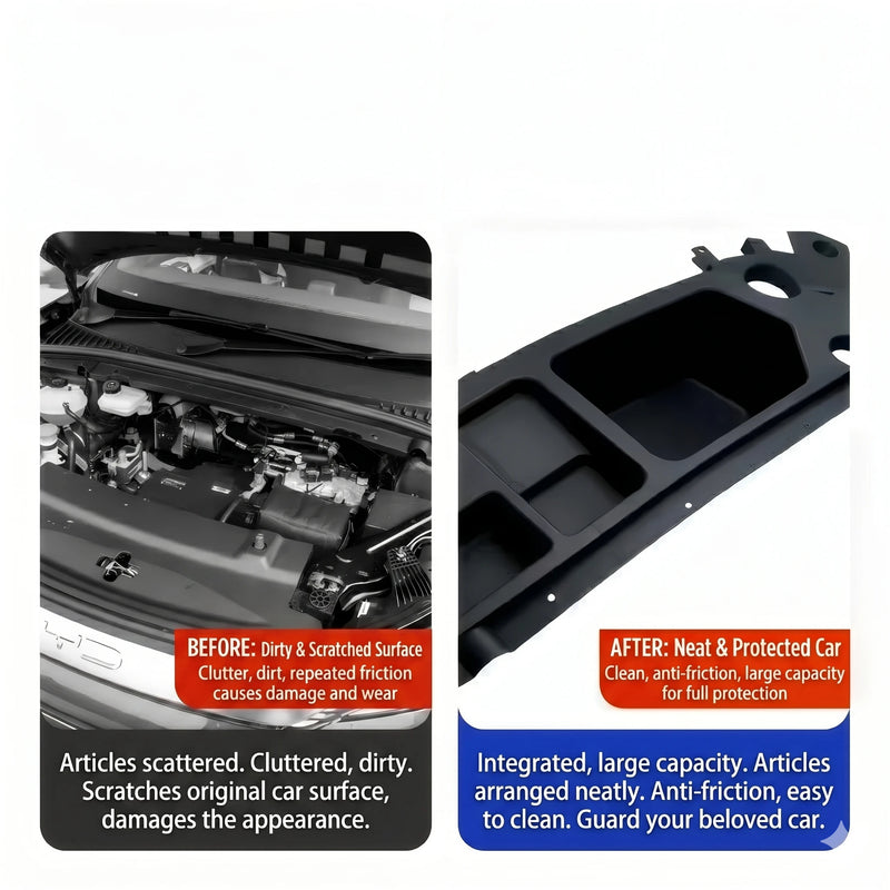 All-in-One Frunk Storage Box for BYD Atto 3 RHD Waterproof Under-Bonnet Engine Bay Organizer Tray Detail