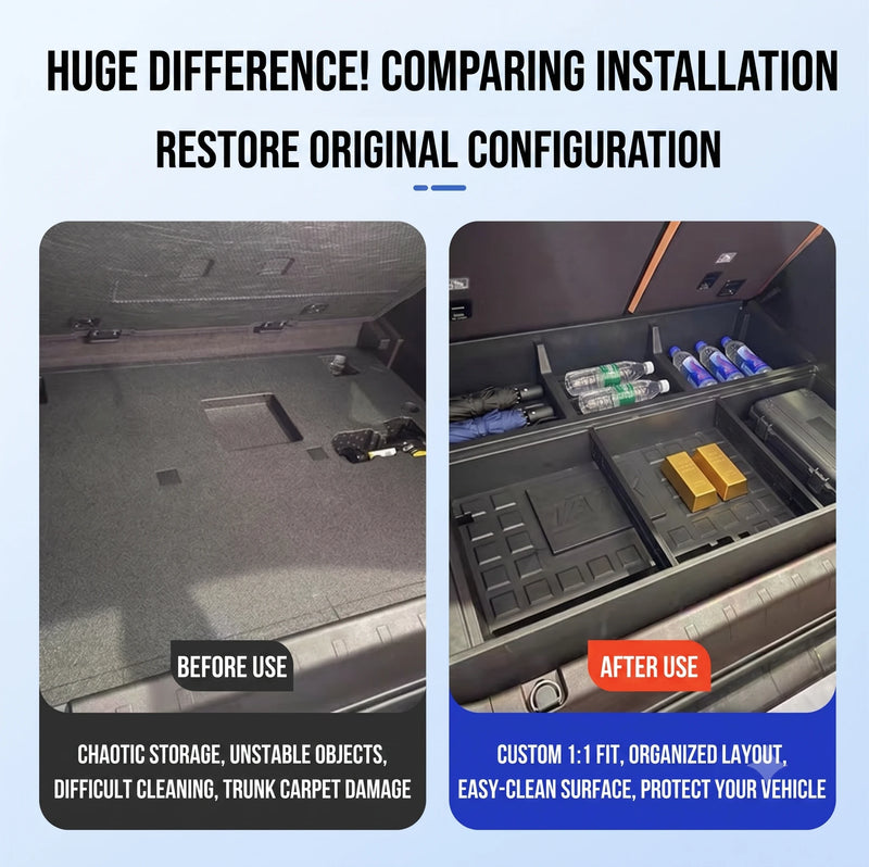Flush Fit Trunk Side Organizer for GWM Tank 500 Hi4-Z (LHD) - Overland Storage Detail
