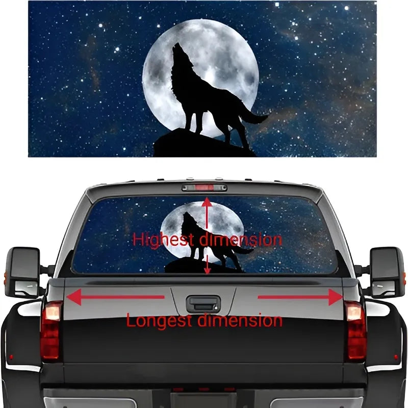 Anti-glare Semi-transparent Window Sticker – Universal Car Decal for Rear Glass Custom-Made Detail