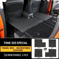 Tank 300 microfiber leather travel bed extension mats with screw-fixing hardware and 2-piece component set.