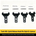 Tank 400 Style B quick-release hook pin 4-piece set, displaying metal brackets, pins, and circular clips on a white background.