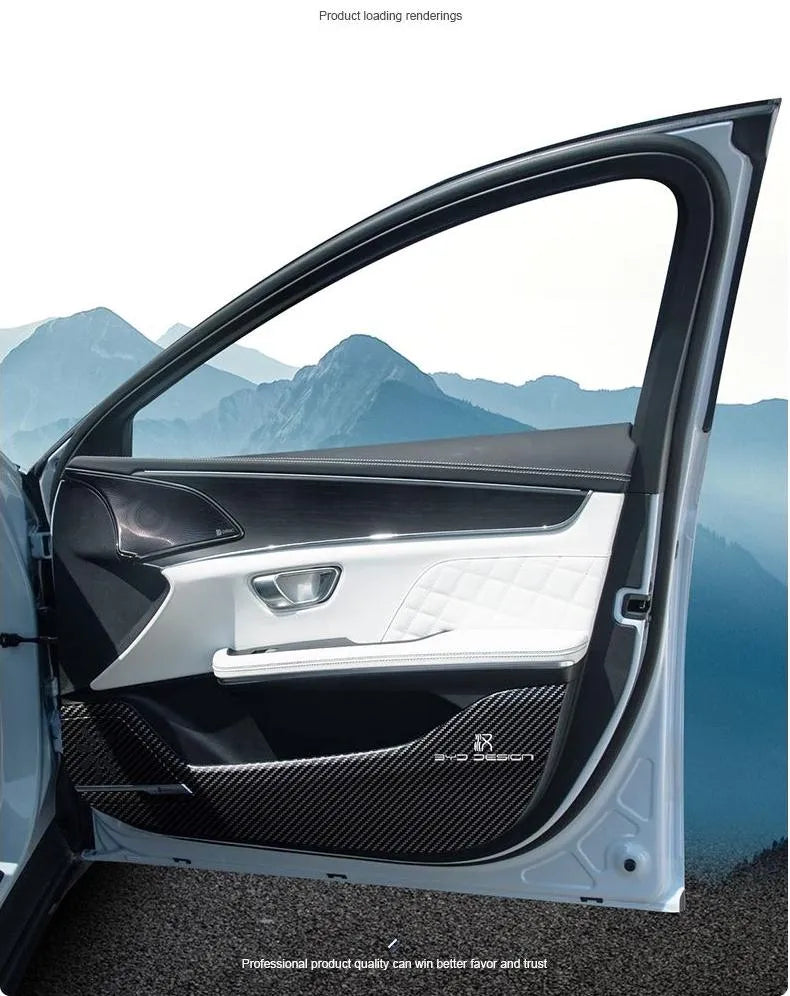 BYD Han Leather Texture Protective Sticker Detail