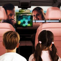 Adjustable Rear Seat Headrest Phone & Tablet Mount – Aluminum Alloy Car Holder (Headrest Mount) Gloss Black