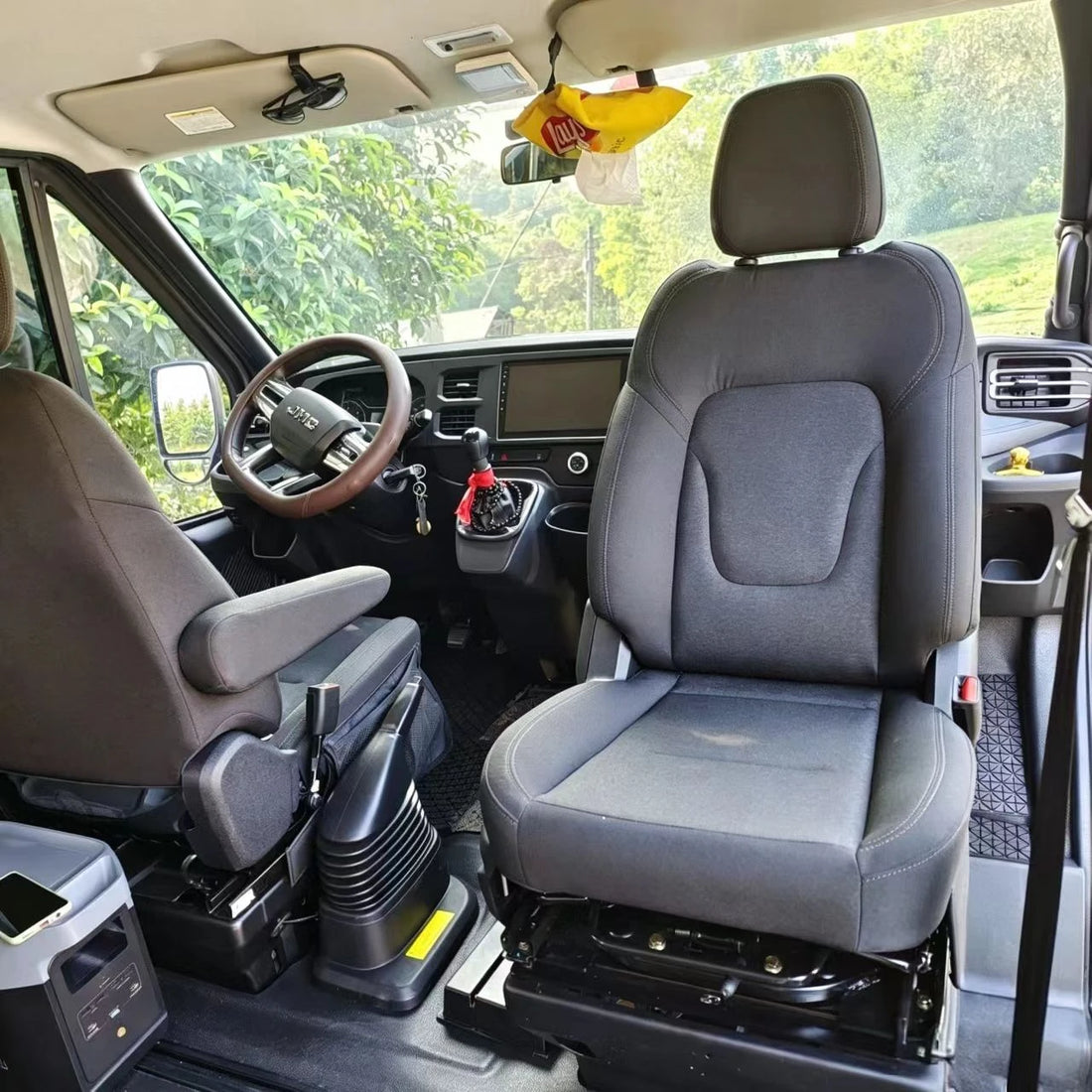 Heavy Duty 360° Swivel Seat Base with Slider Rails | RV & Van