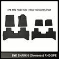 BYD Shark 6 Floor Mats & Tub Liner, angled view