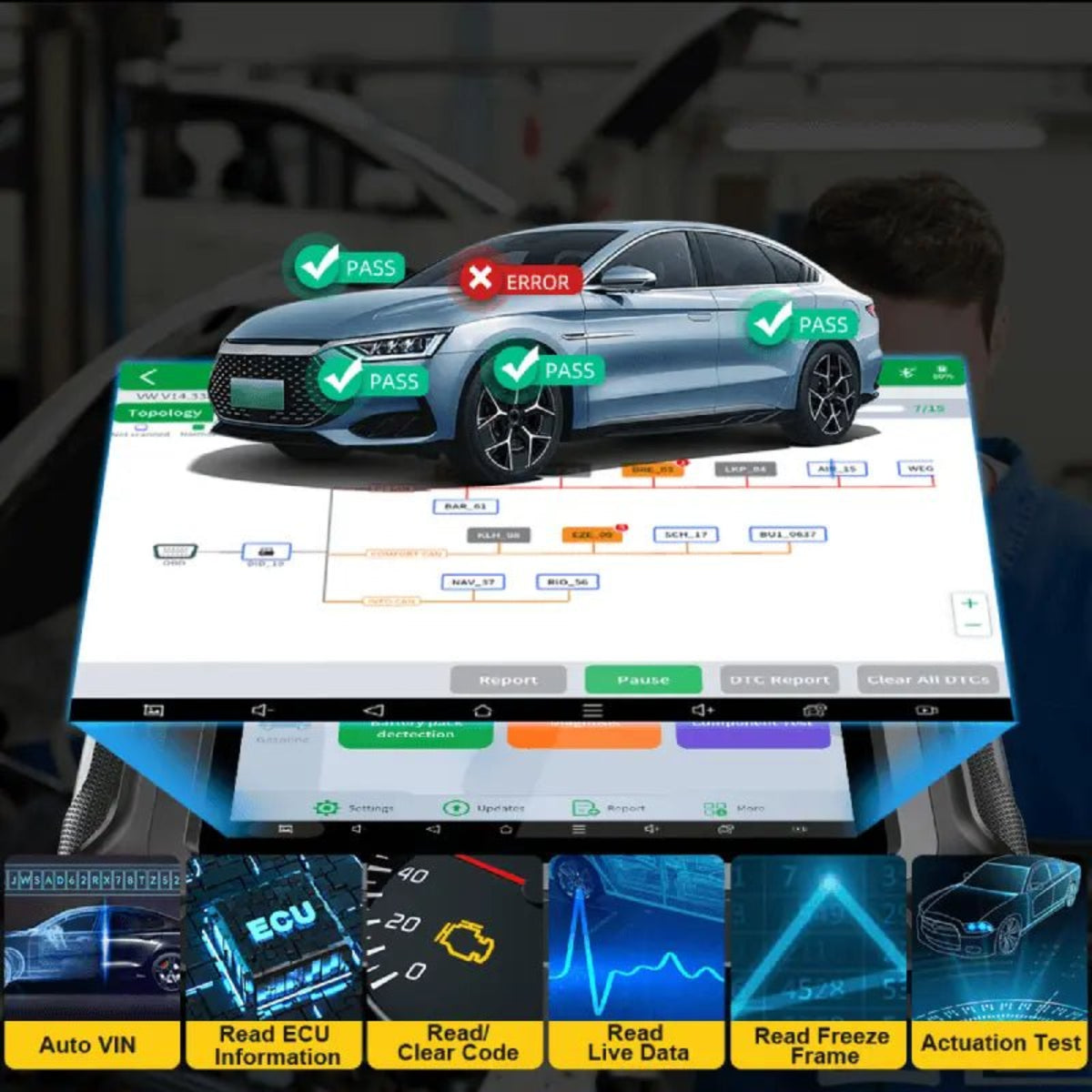 Positive Ev Scanner D9EV OE-Level EV Diagnostic Tool for High Voltage Systems – EVparts4x4