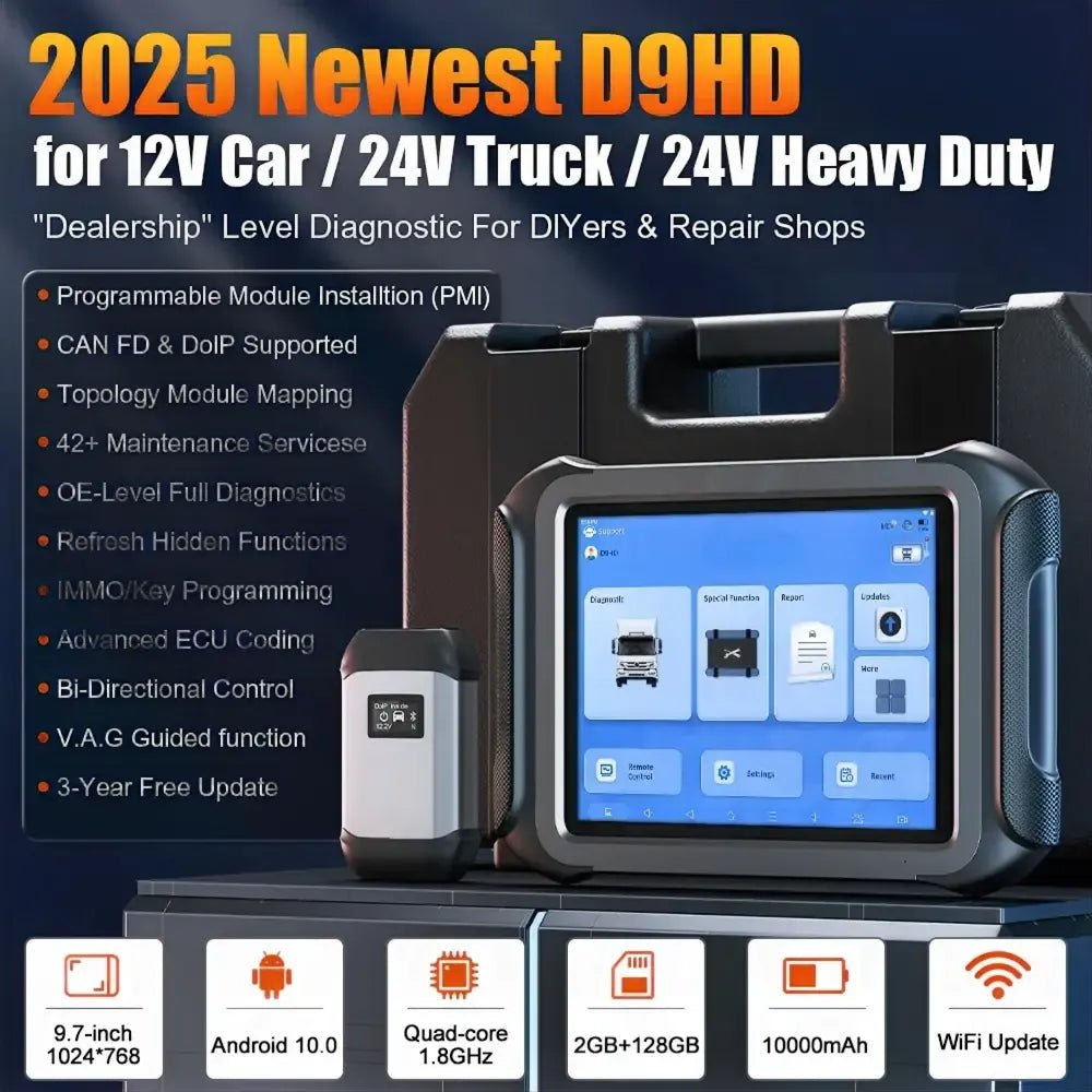 D9HD OE - Level Diagnostic Scanner for Heavy Duty Trucks & Cars (D9HD OE - Level Diagnostic Scanner) D9HD