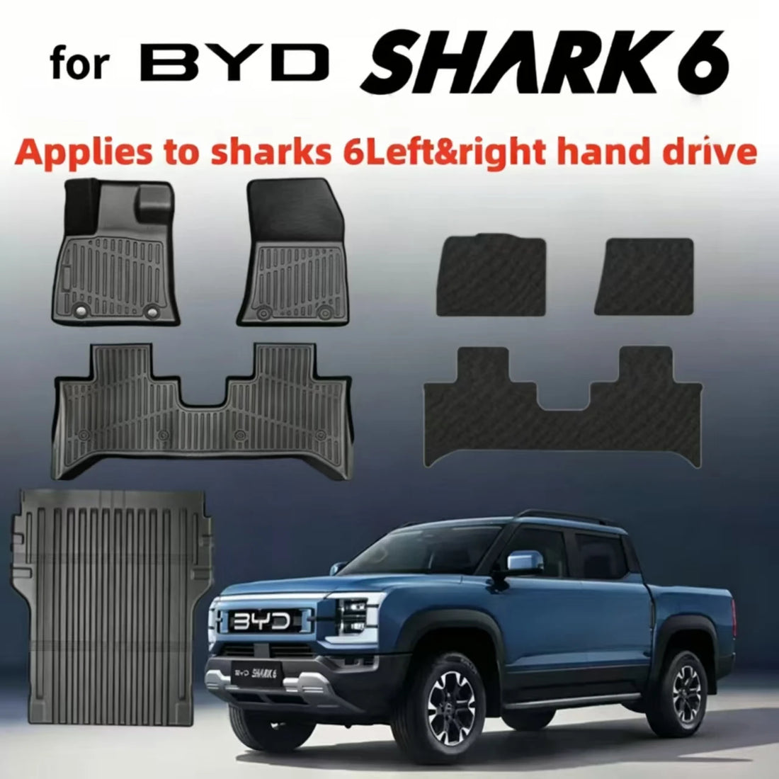 BYD Shark 6 Floor Mats & Tub Liner