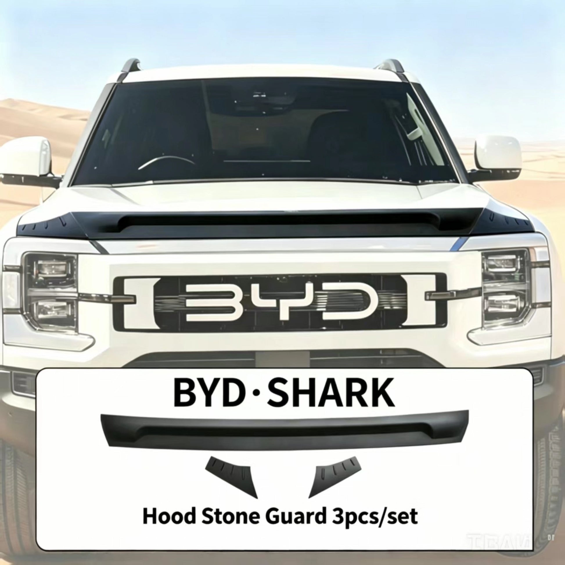 BYD Shark 6 Tailgate Trim & Spoiler, package contents