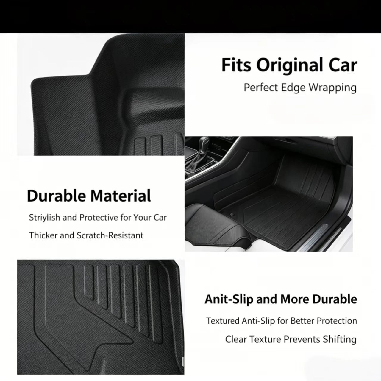 BYD Shark 6 Floor Mats & Tub Liner, installed view