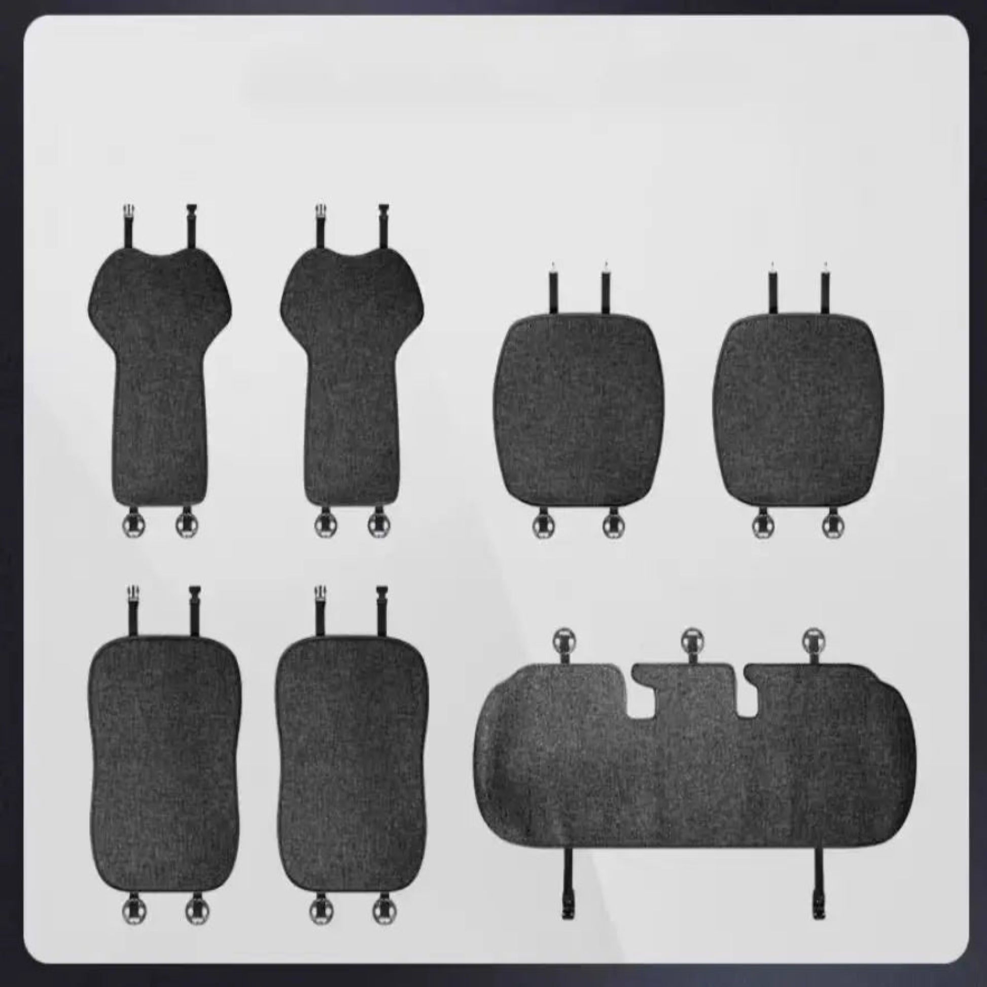 Flax Ventilate Car Seat and Back Cushion Set for Tesla Model 3/Y (Car Seat and Back Cushion Set) Front seat cushion and back cushion Model 3/3+