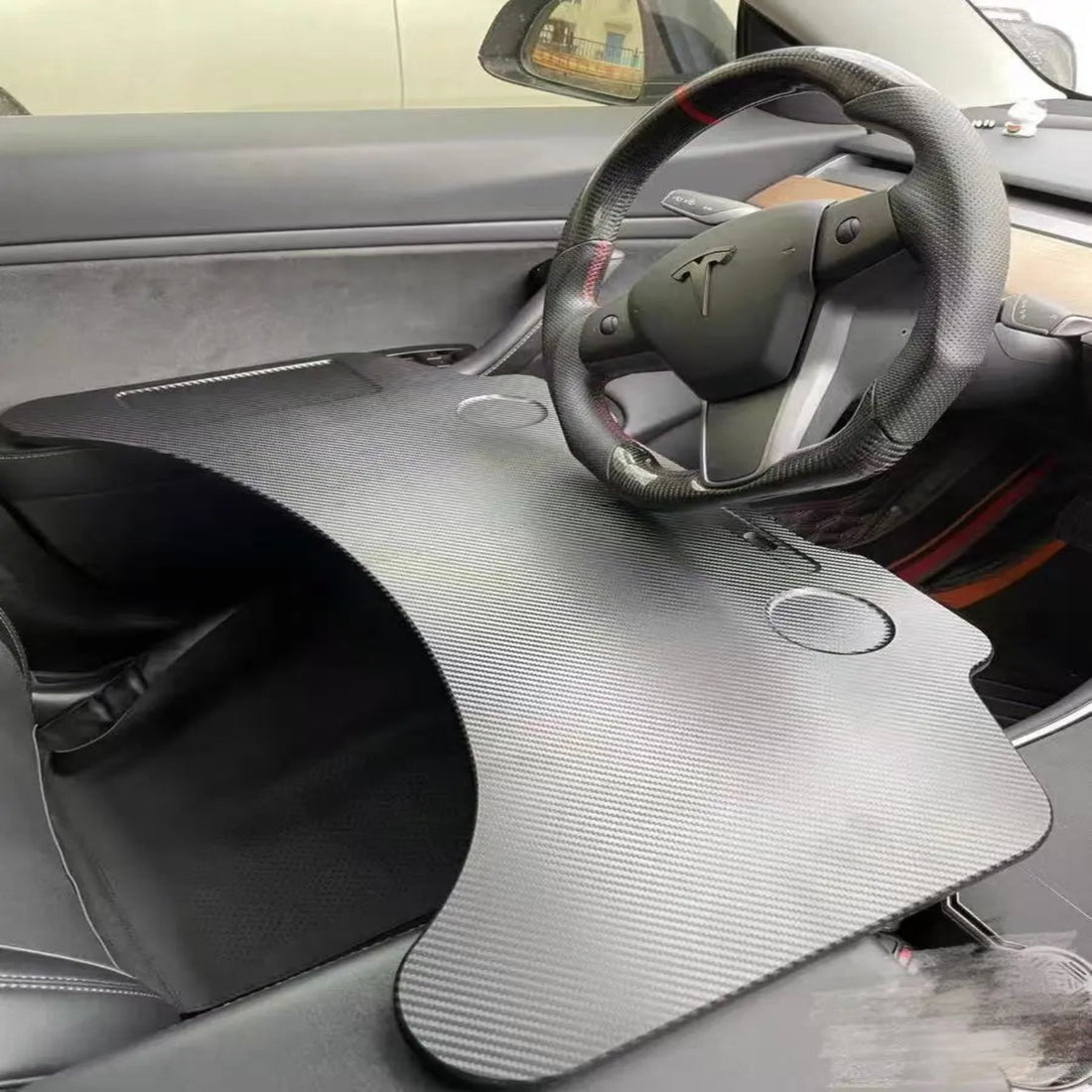 Foldable Laptop Tray for Tesla Model 3/Y (Car Laptop Tray) one size black