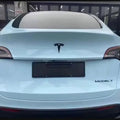 Front Rear Tailgate Emblem for Tesla Model 3/Y (Tailgate Emblem) front bumper logo - model 3/Y Universal matt blackZinc alloy