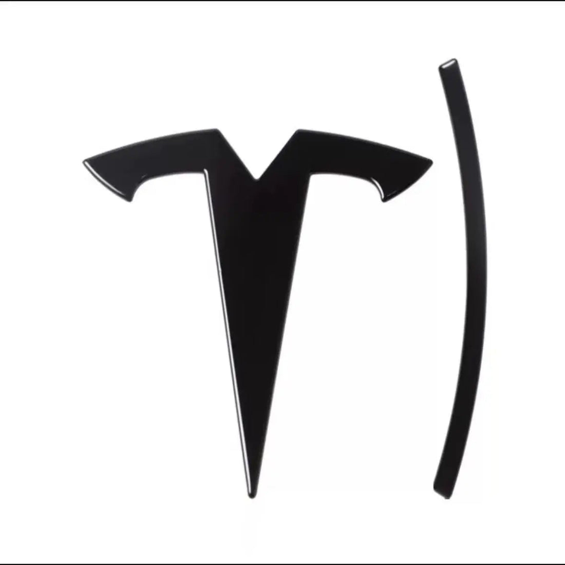 Front Rear Tailgate Emblem for Tesla Model 3/Y (Tailgate Emblem) front bumper logo - model 3/Y Universal matt blackZinc alloy