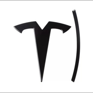 Front Rear Tailgate Emblem for Tesla Model 3/Y (Tailgate Emblem) front bumper logo - model 3/Y Universal matt blackZinc alloy