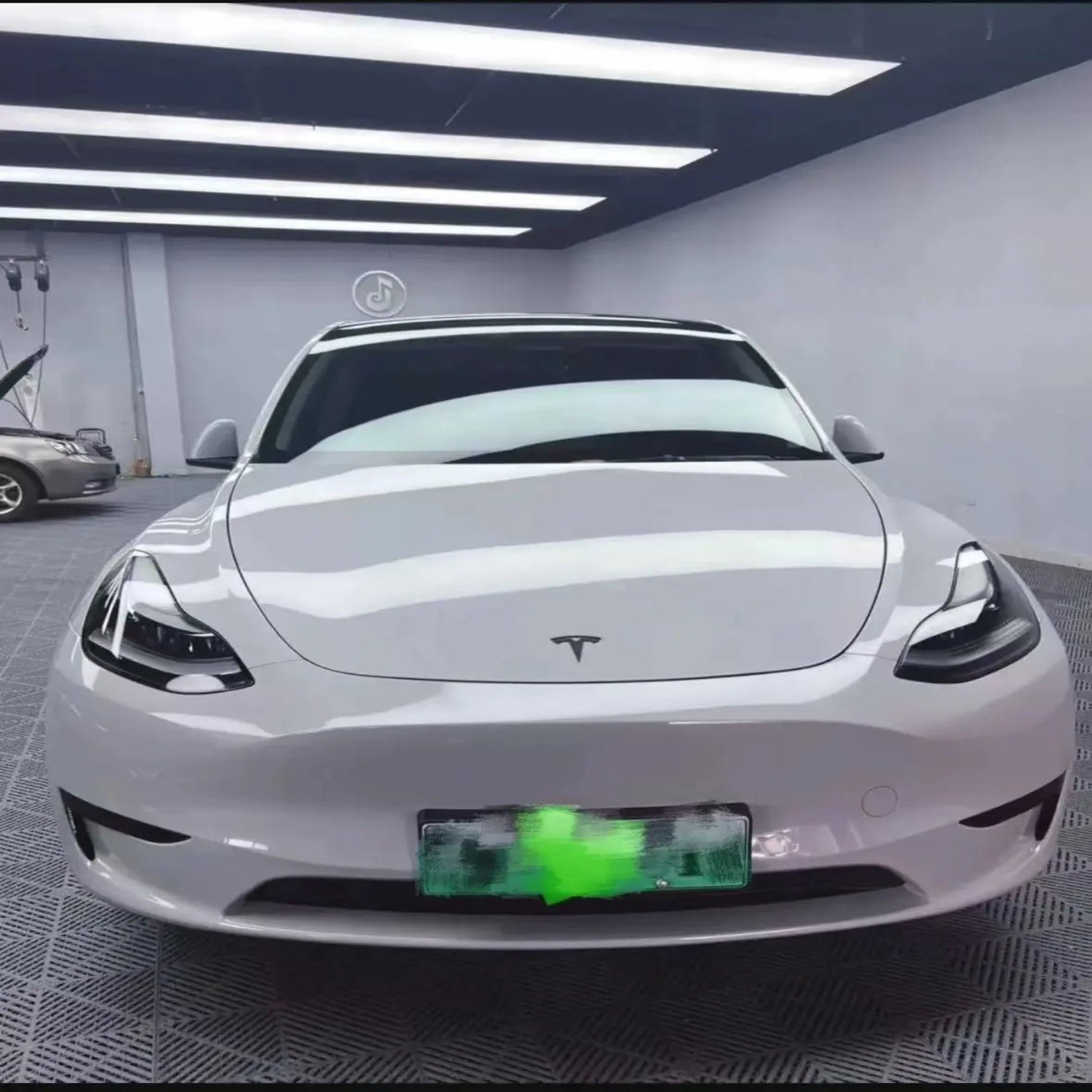 Front Rear Tailgate Emblem for Tesla Model 3/Y (Tailgate Emblem) front bumper logo - model 3/Y Universal SilverZinc alloy