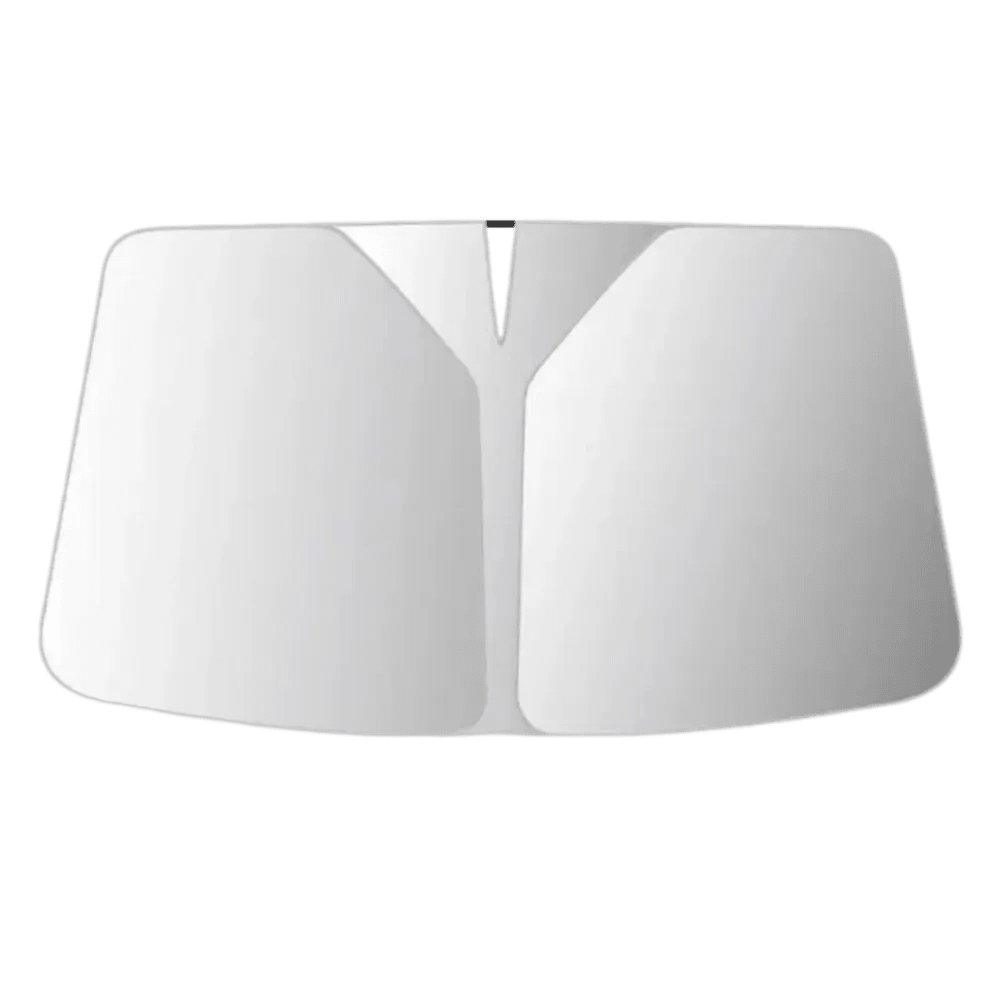 Front Windshield Sun Shade – Solid Color & Cartoon Design Options (Windshield Sun Shade) Double - sided Silver