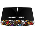 Front Windshield Sun Shade – Solid Color & Cartoon Design Options (Windshield Sun Shade) Single - sided MONKEY（Single - sided black）