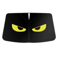 Front Windshield Sun Shade – Solid Color & Cartoon Design Options (Windshield Sun Shade) Single - sided MONSTER（Single - sided black）