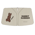 Front Windshield Sun Shade – Solid Color & Cartoon Design Options (Windshield Sun Shade) Single - sided RABBIT（Single - sided black）