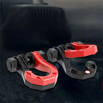 GWM TANK 300 400 Split Off - Road Tow Hook with Shackle (Tow Hitch) Anti - theft Red Split Towing Hook + Black Aluminum Alloy Towing Arm + Black Lock