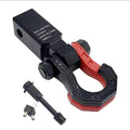 GWM TANK 300 400 Split Off - Road Tow Hook with Shackle (Tow Hitch) Anti - theft Red Split Towing Hook + Black Aluminum Alloy Towing Arm + Black Lock